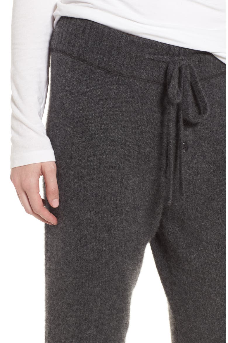 Brushed Cashmere Sweatpants, Alternate, color, CHARCOAL