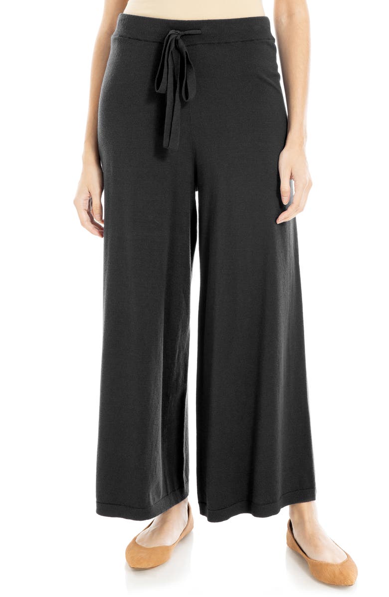 MAX STUDIO Fine Gauge Sweater Pants, Alternate, color, Black