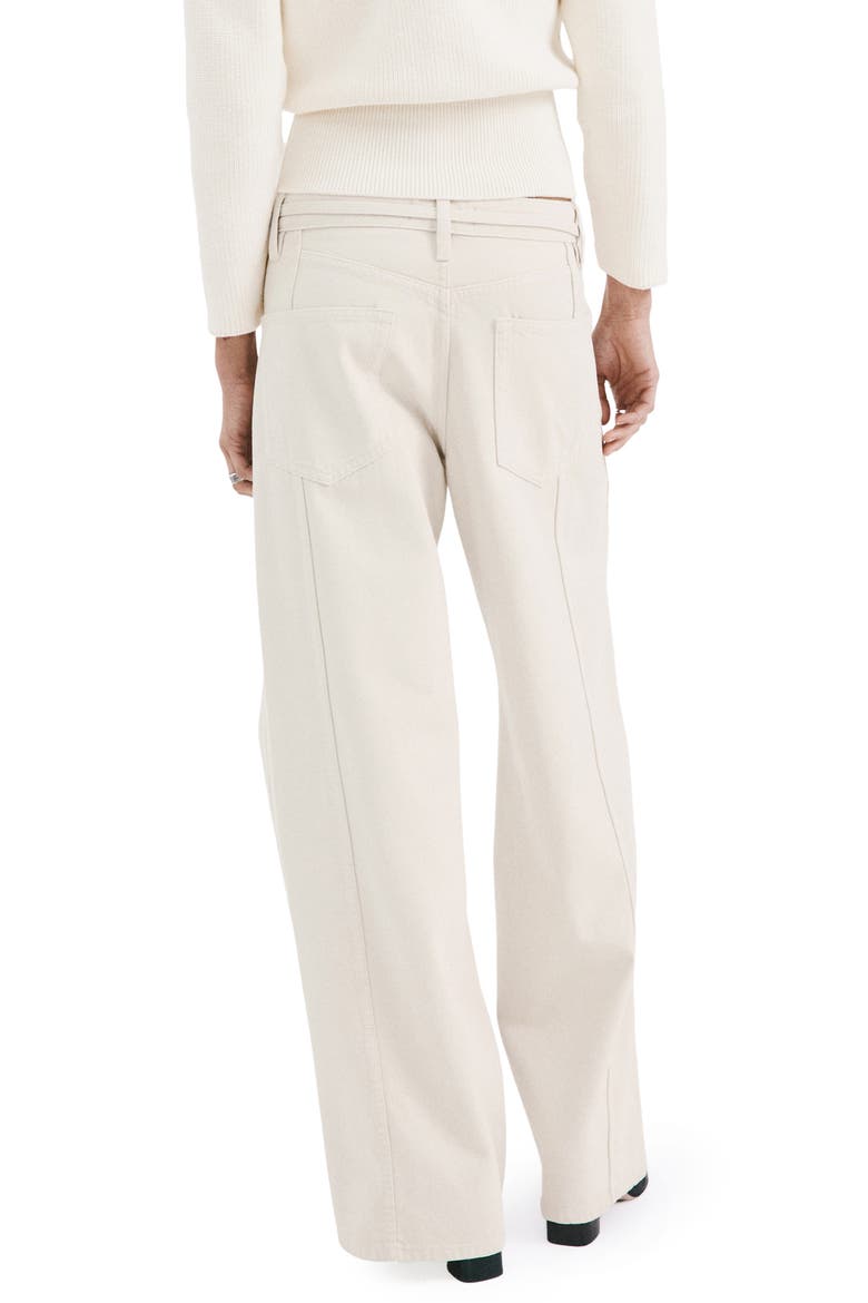 Belted Wide Leg Jeans, Alternate, color, IVORY