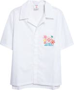 Casablanca Graphic Icons Embroidered Cotton Camp Shirt