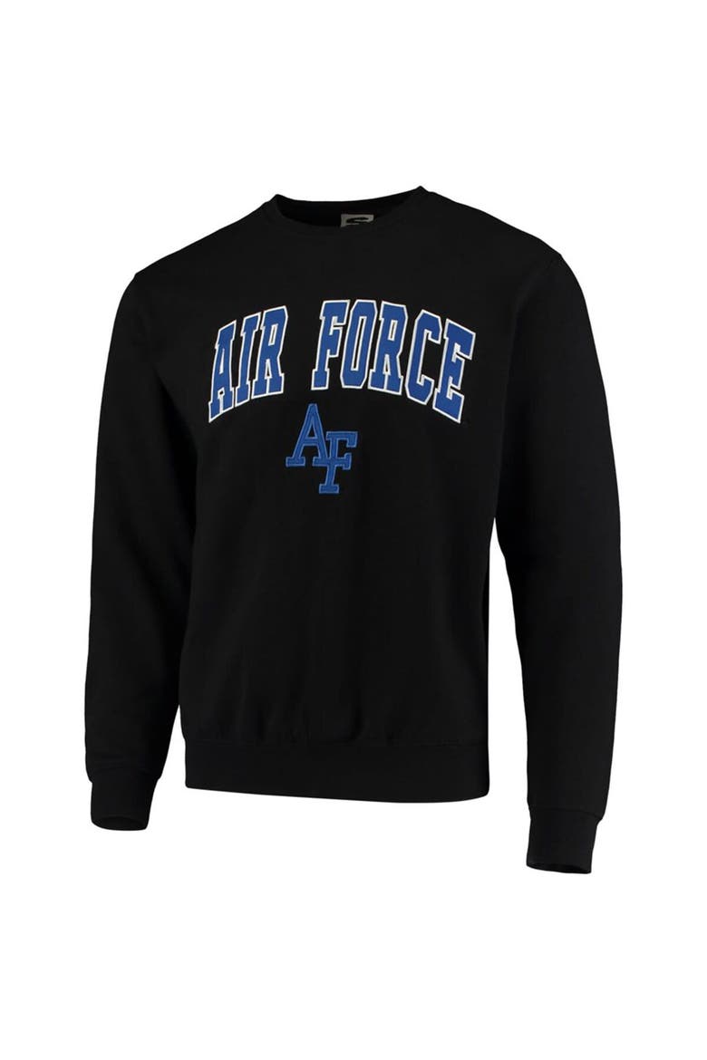 Men's Colosseum Black Air Force Falcons Arch & Logo Sweatshirt, Alternate, color, Black