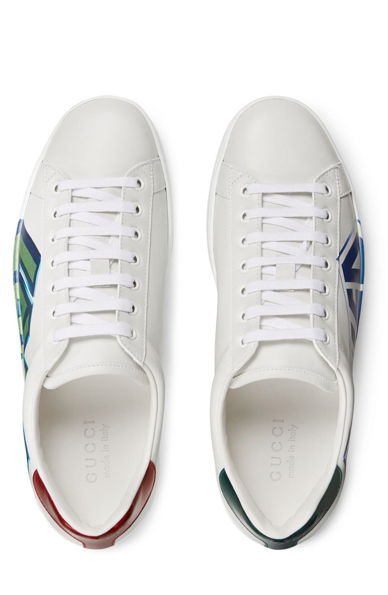 Gucci New Ace Graffiti Loved Sneaker, Alternate, color, 