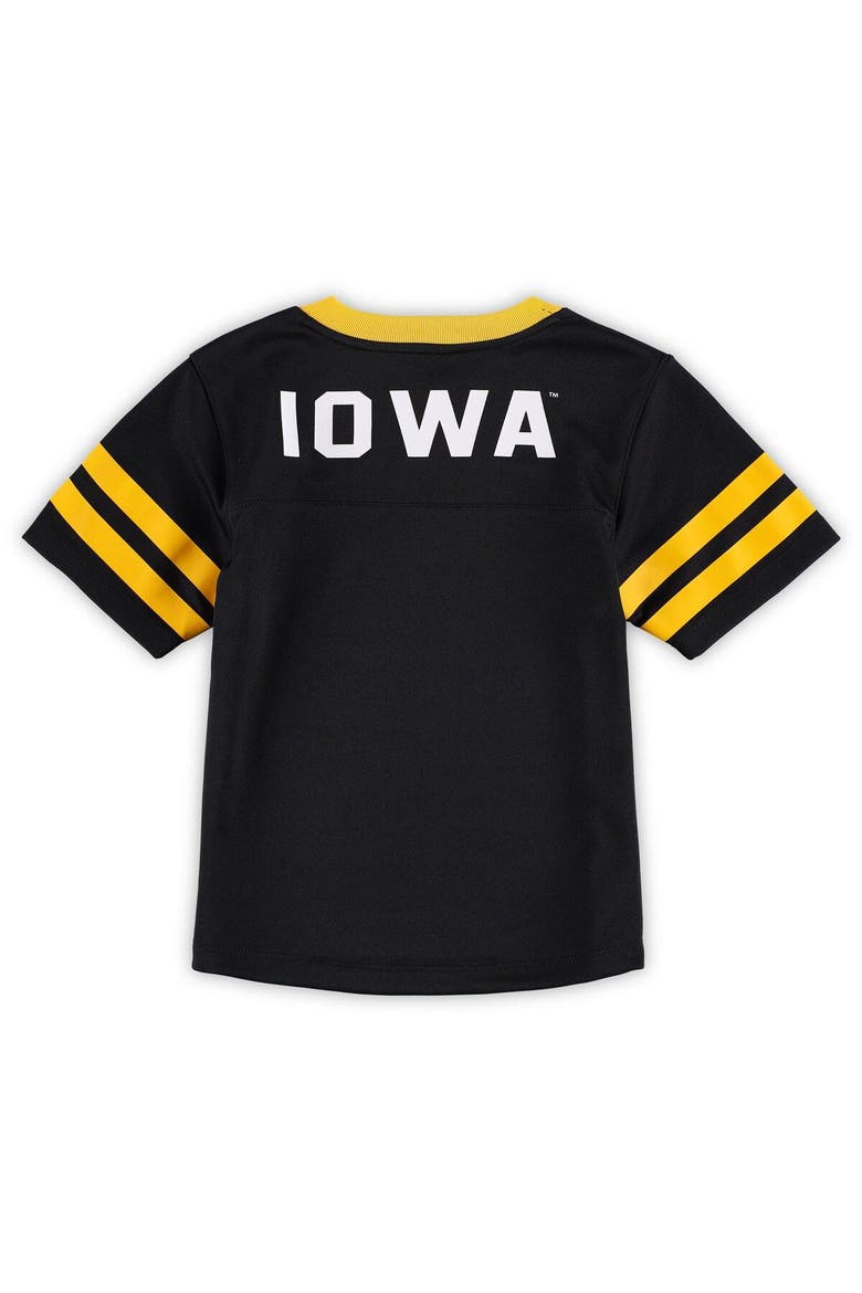 Preschool Black/Gold Iowa Hawkeyes Red Zone Jersey & Pants Set, Alternate, color, Black