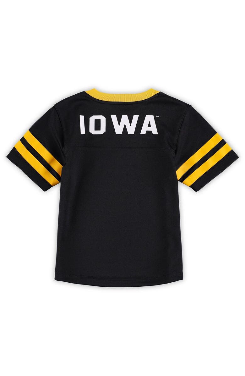 Outerstuff Preschool Black/Gold Iowa Hawkeyes Red Zone Jersey & Pants Set, Alternate, color, Black