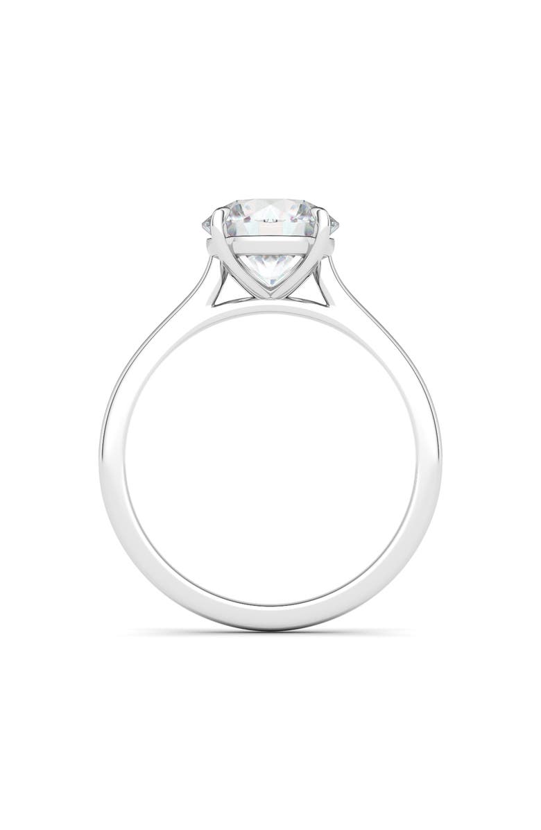 HauteCarat Round Brilliant Cut Lab Grown Diamond Ring, Alternate, color, 2.00 Ctw 18K White Gold