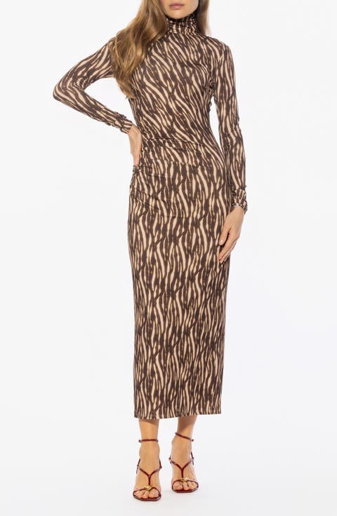 Veda Long Sleeve Mock Neck Dress