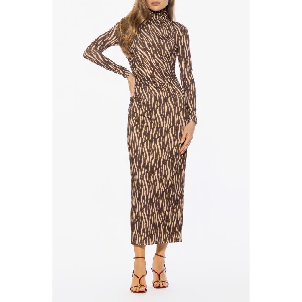 Alexia Admor Veda Long Sleeve Mock Neck Dress In Multi