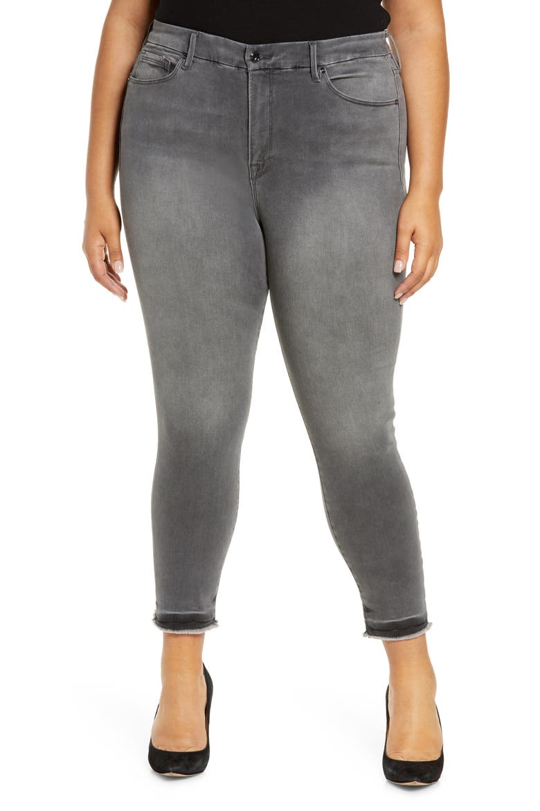 Good Legs Raw Hem Crop Skinny Jeans, Alternate, color, BLACK071