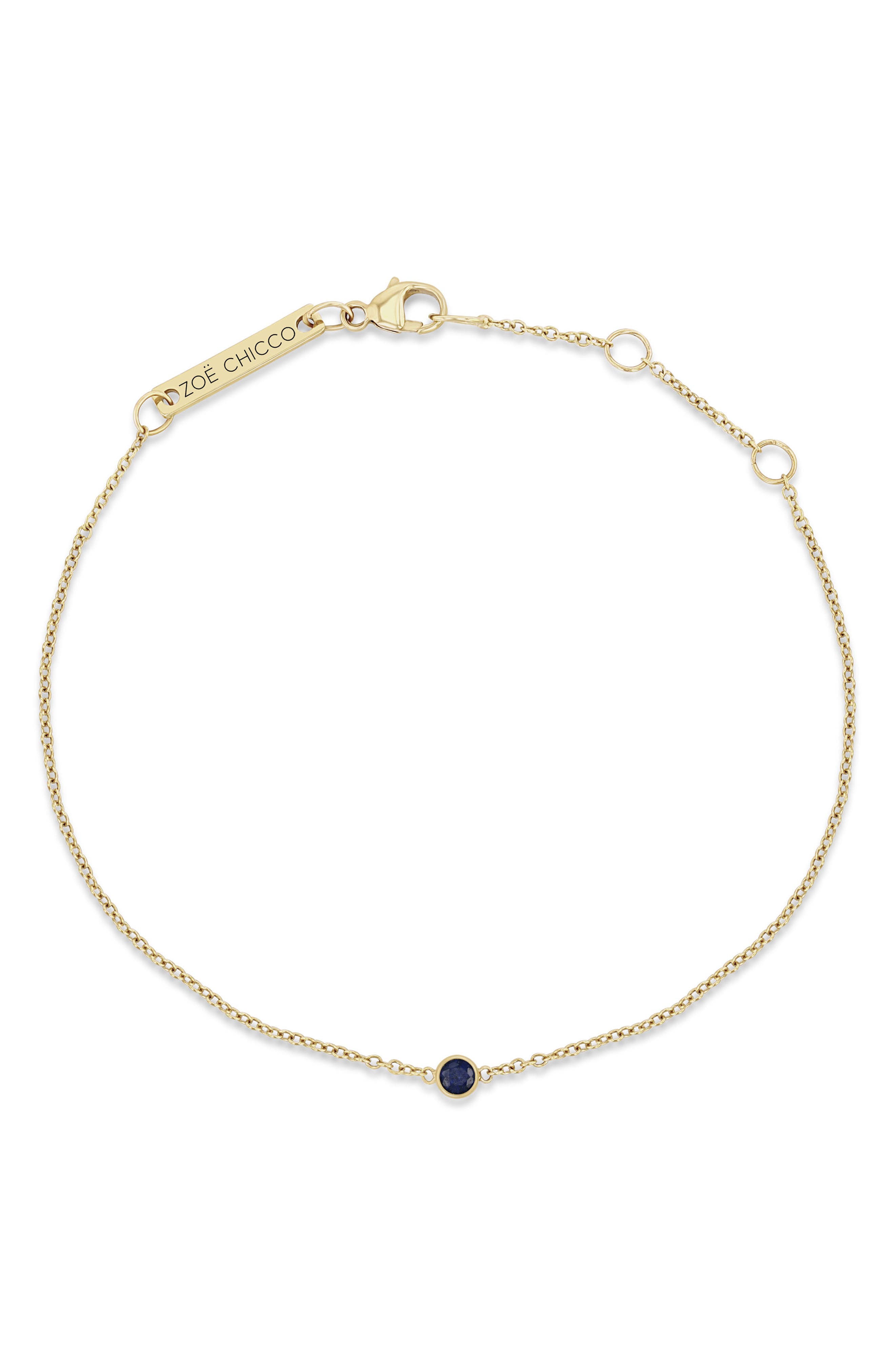 Zoë Chicco Bezel Opal Pendant Bracelet In Gold
