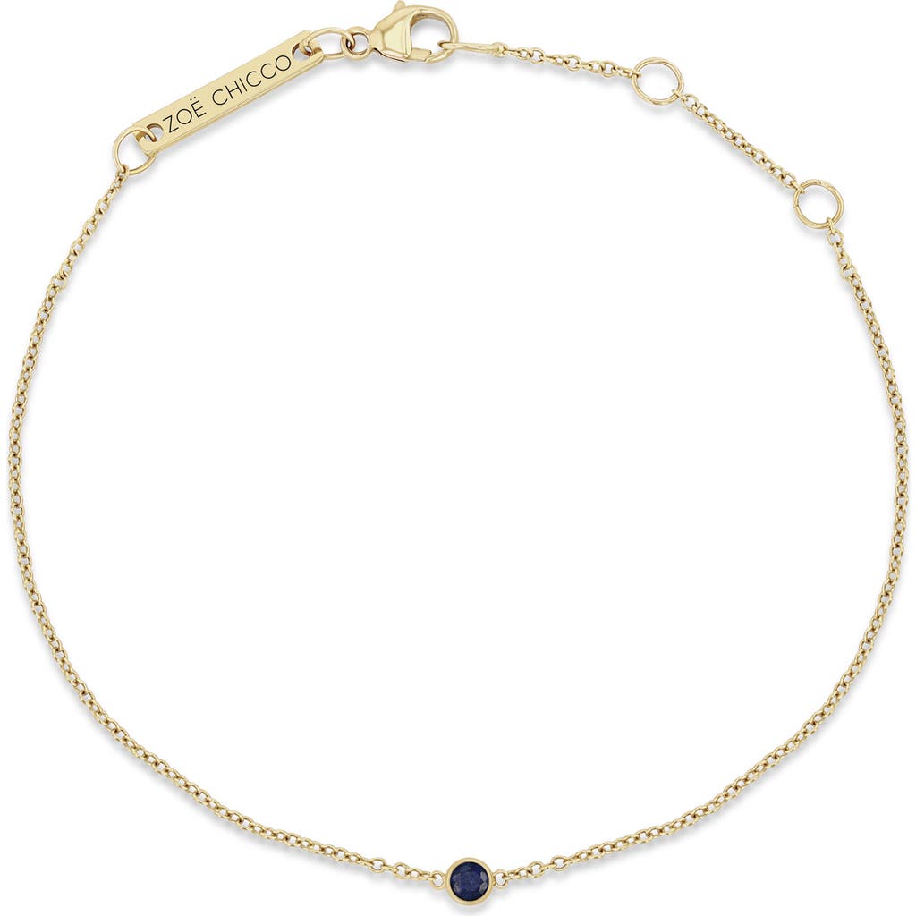 Zoë Chicco Bezel Opal Pendant Bracelet In Gold