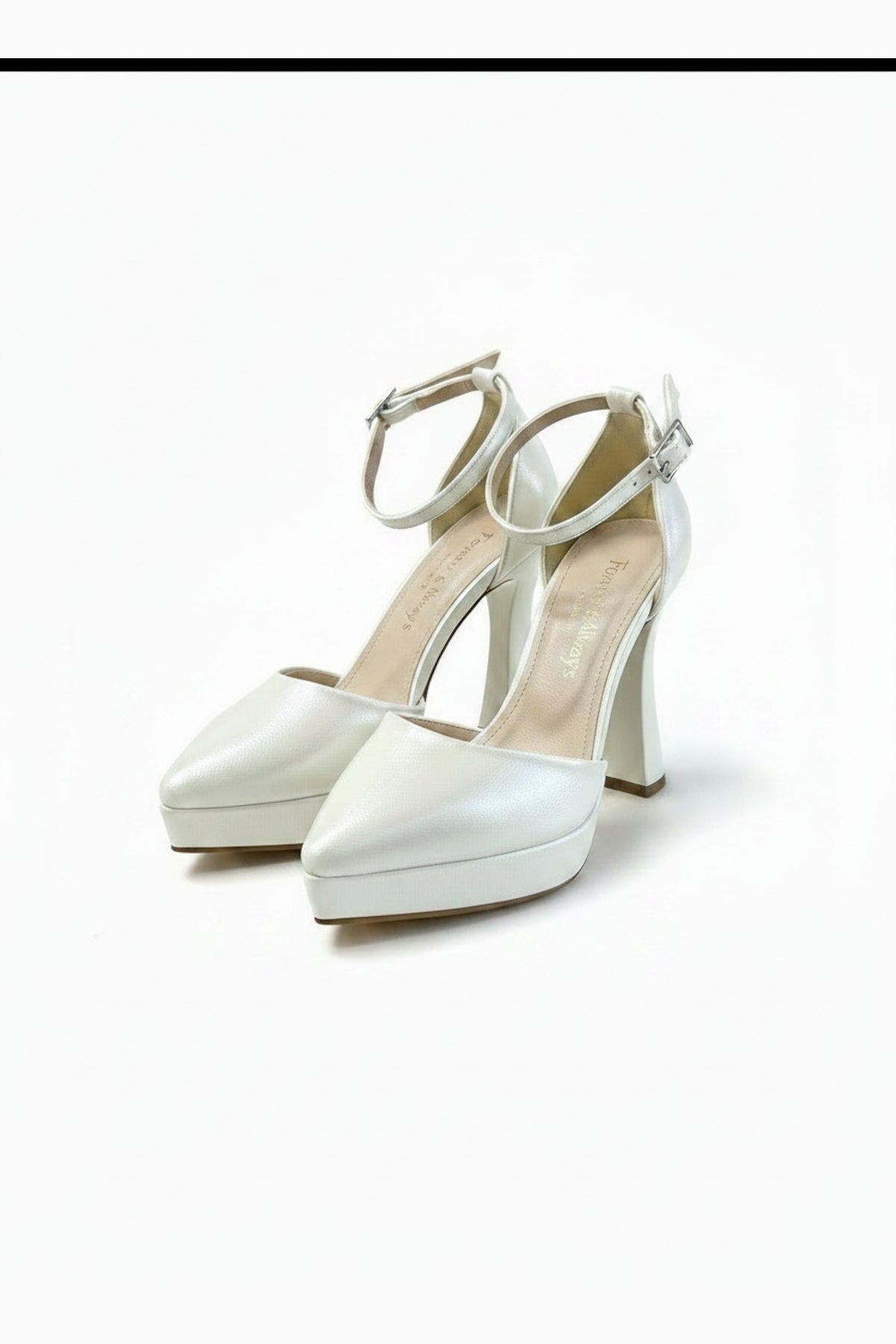 Forever & Always Shoes Aster Pointed Toe Wedding Platform Pump, Alternate, color, Ivory