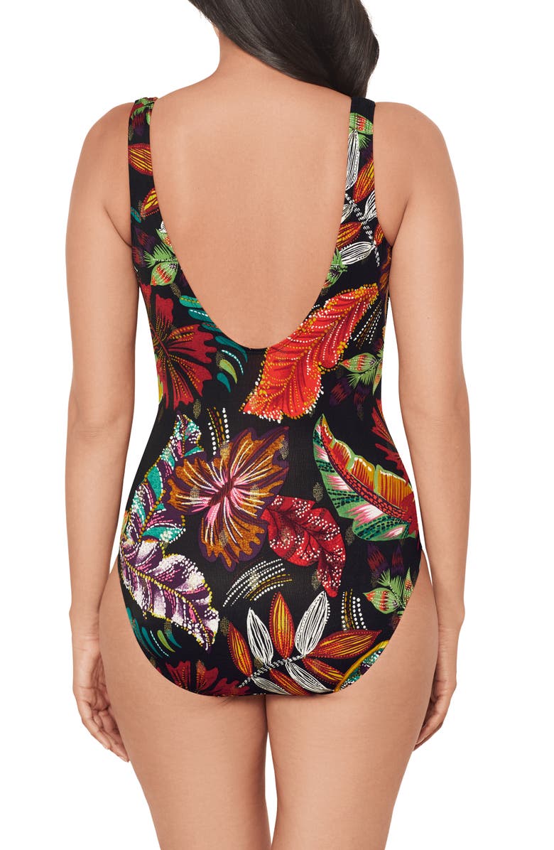 Miraclesuit<sup>®</sup> Pluma Orla Crossover One-Piece Swimsuit, Alternate, color, 