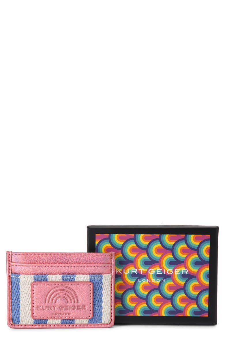 Kurt Geiger London Southbank Card Holder, Main, color, Blue/Pink/White