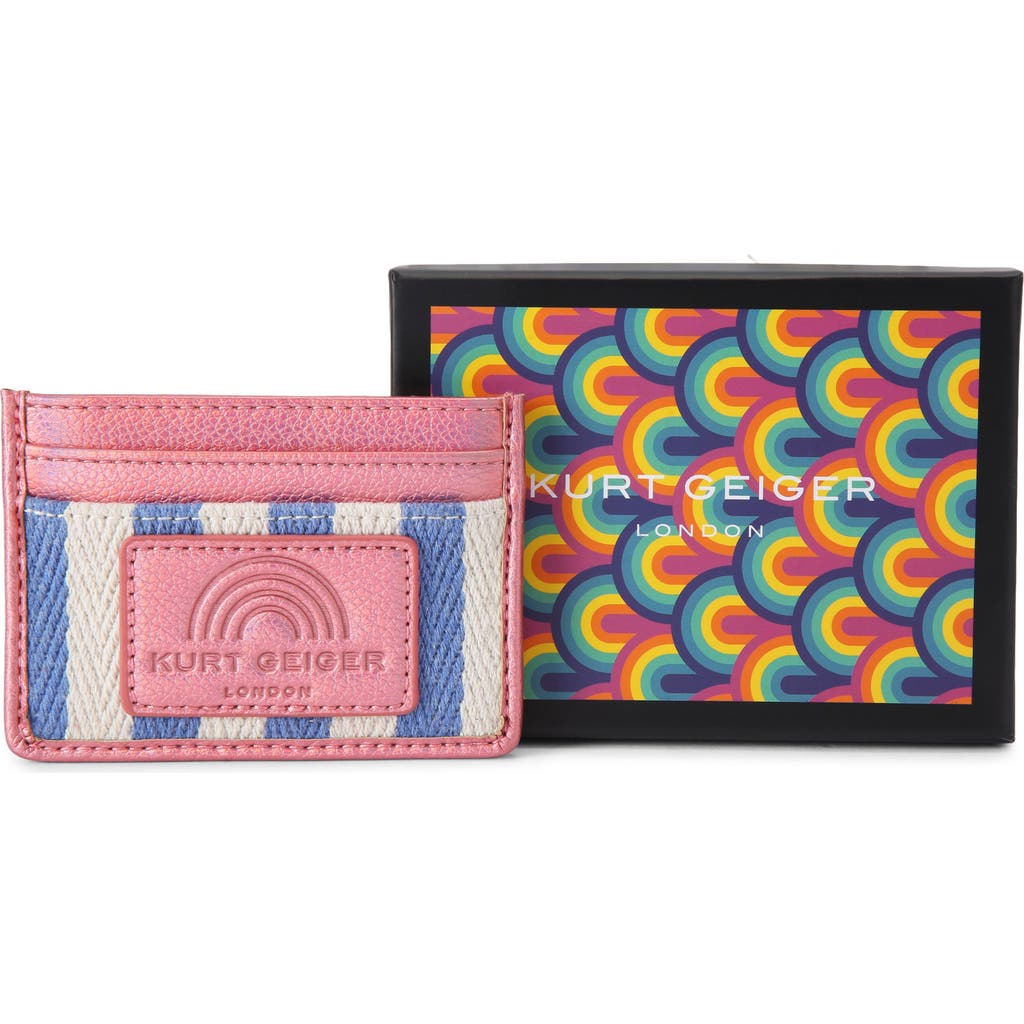 Kurt Geiger London Southbank Card Holder In Blue/pink/white
