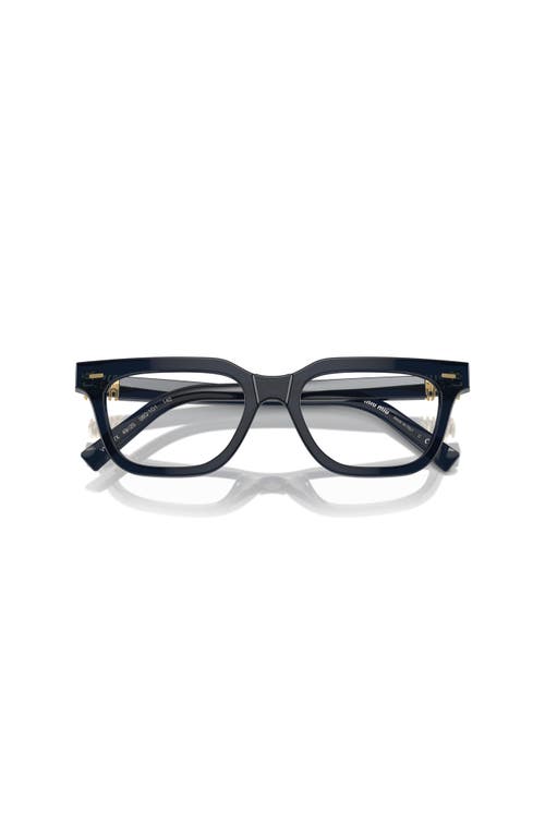 Miu Miu 51mm Rectangle Optical Glasses In Brown