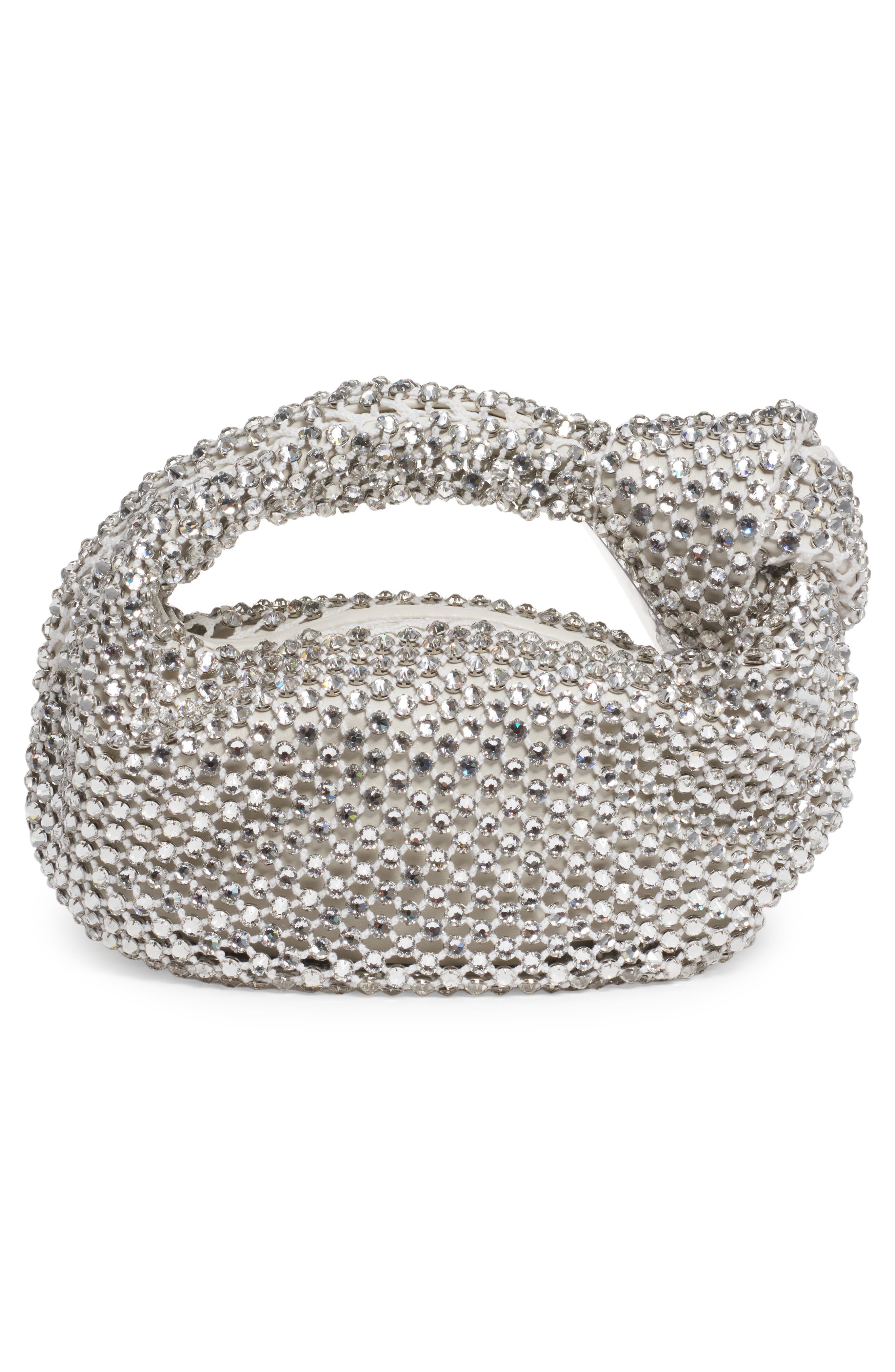 Bottega Veneta Mini Jodie Crystal Mesh Hobo, Alternate, color, 