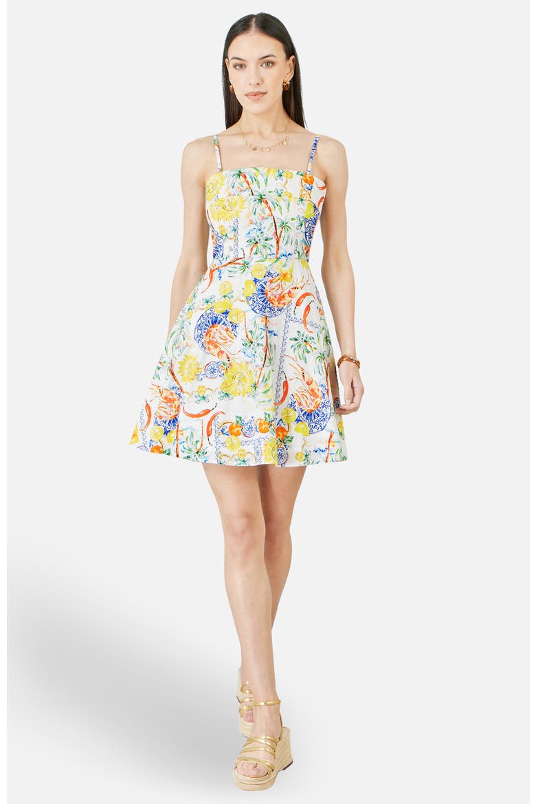 Print Cotton Mini Sun Dress, Alternate, color, Multi