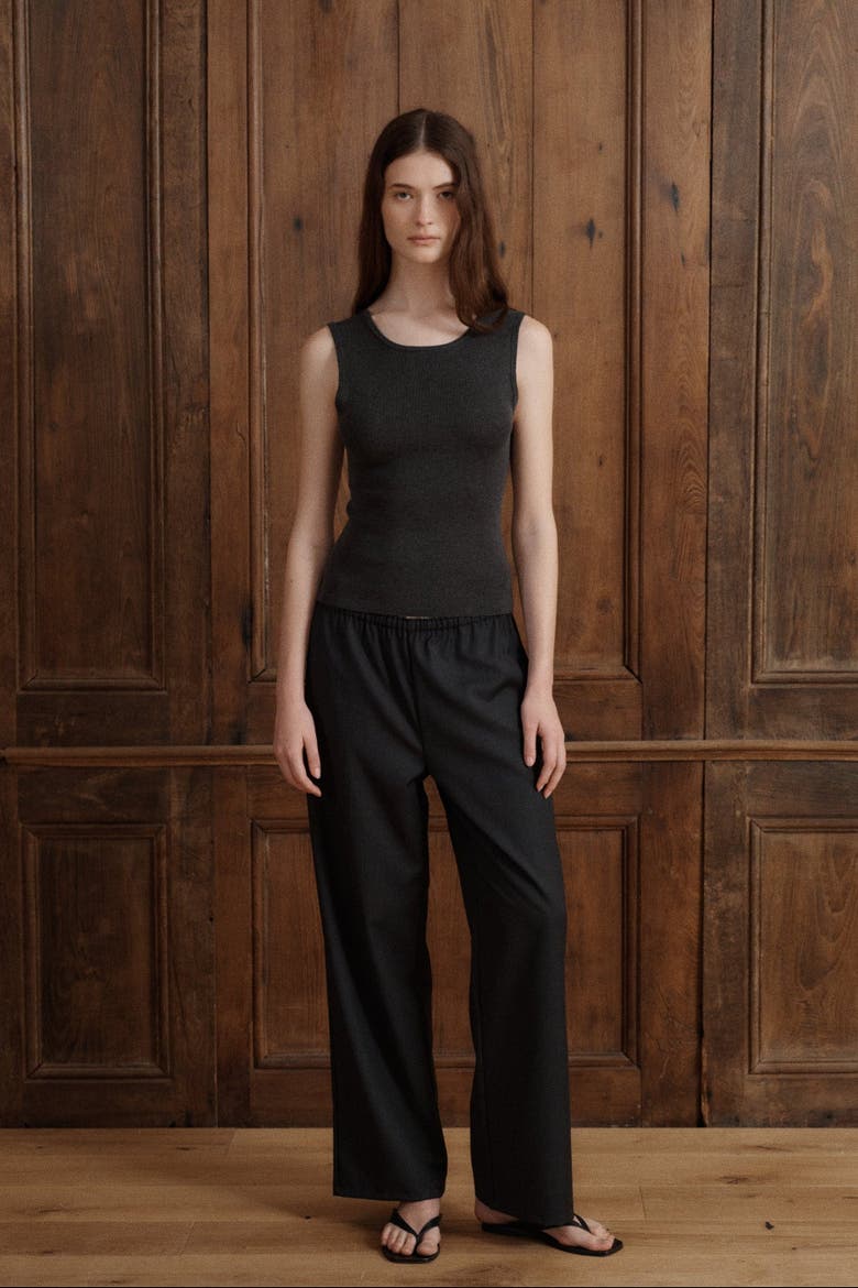 Iris Scoop Back Tank, Alternate, color, Anthracite