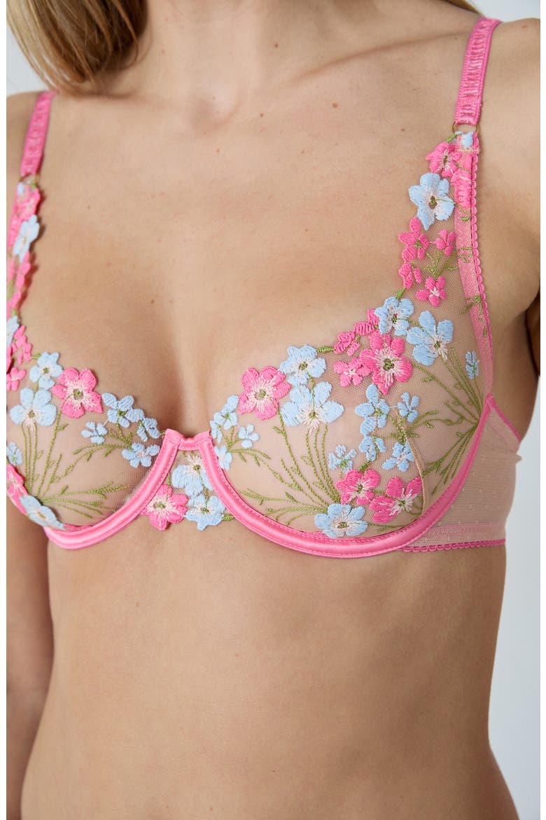Douceur Classique Underwire Unlined Bra, Alternate, color, AZURE BLUE