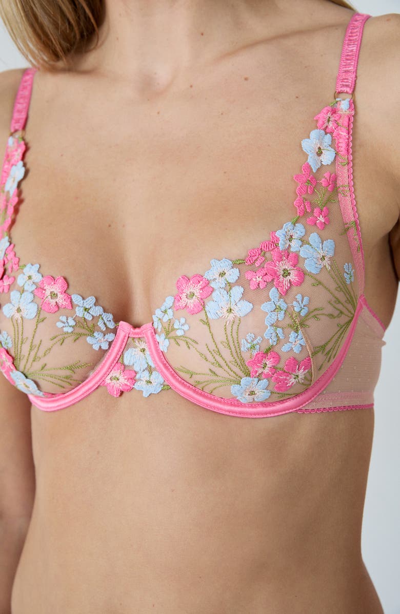 Etam Douceur Classique Underwire Unlined Bra, Alternate, color, Azure Blue