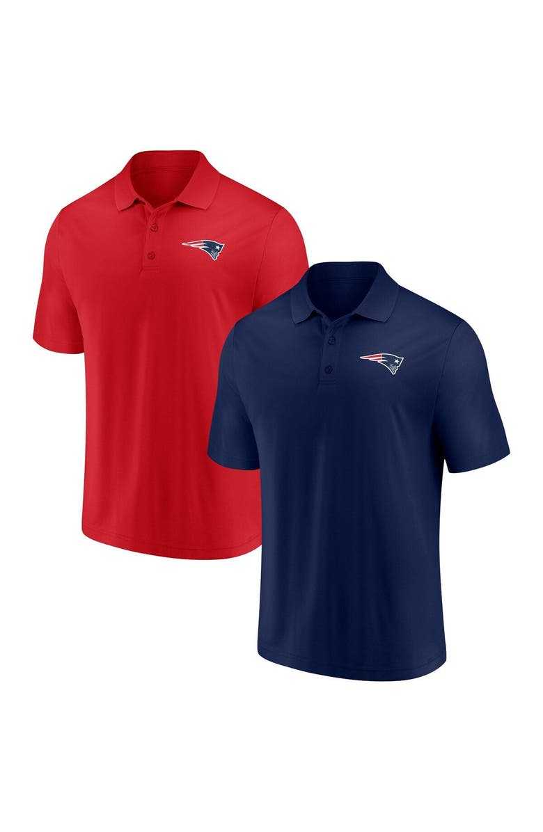 FANATICS Men's Fanatics Branded Navy/Red New England Patriots Home and Away 2-Pack Polo Set, Main, color, 