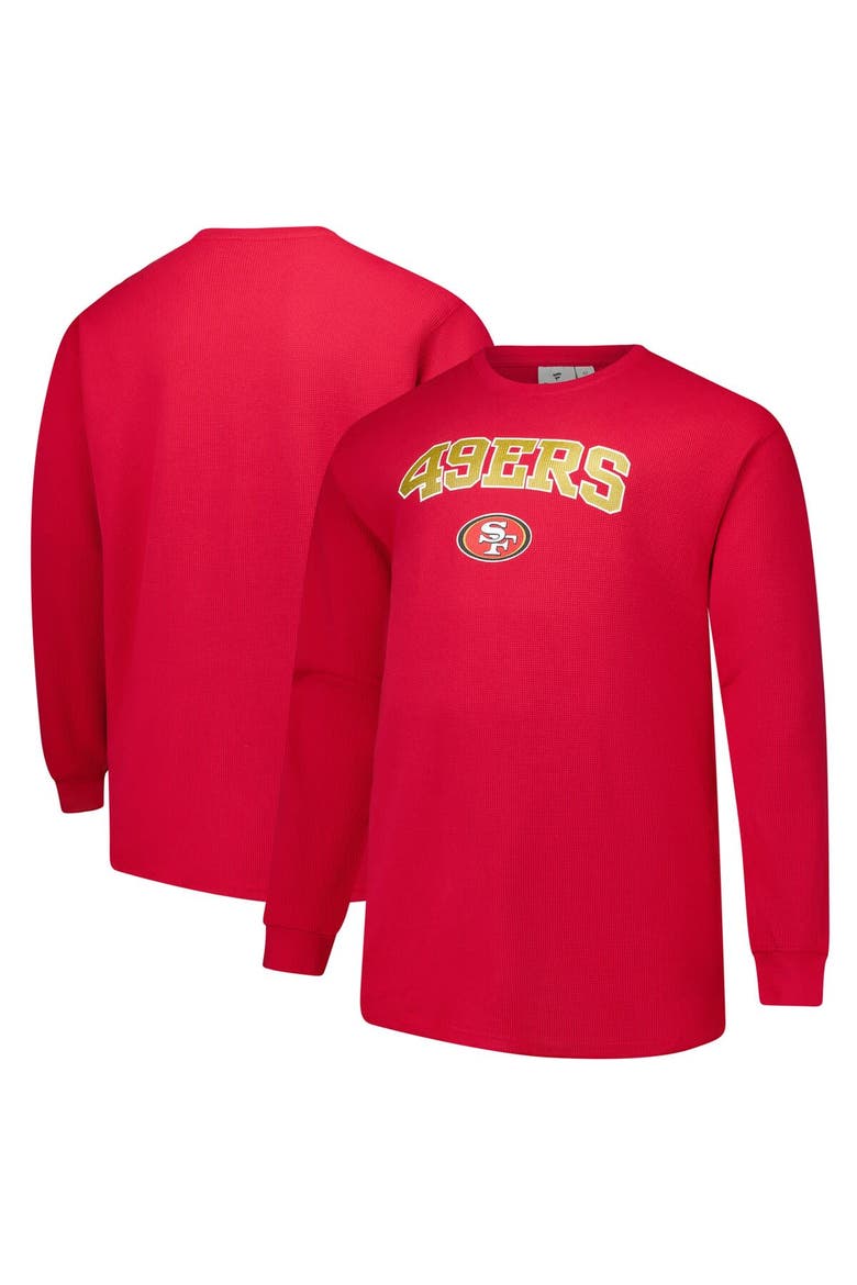 Men's Fanatics Scarlet San Francisco 49ers Big & Tall Thermal Long Sleeve T-Shirt, Main, color, Scarlet