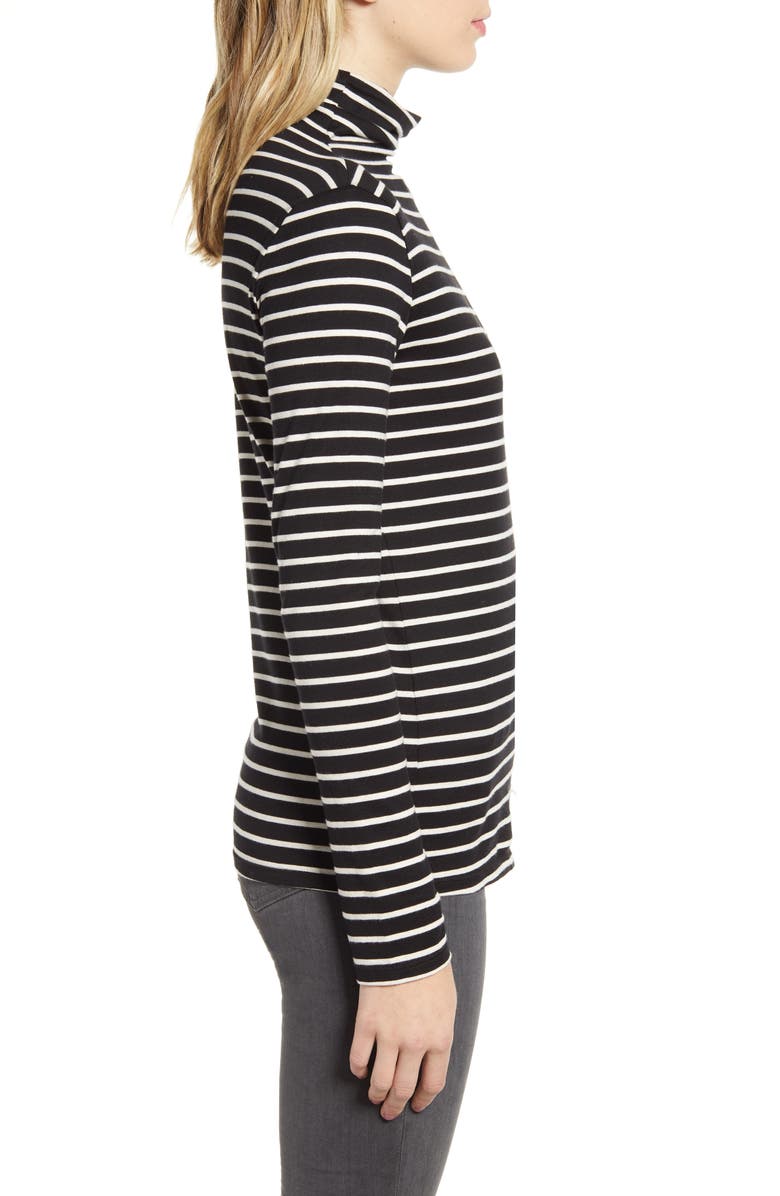 AG Chels Stripe Turtleneck Top, Alternate, color, 