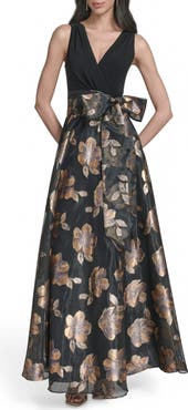 Eliza J Tie Waist Gown