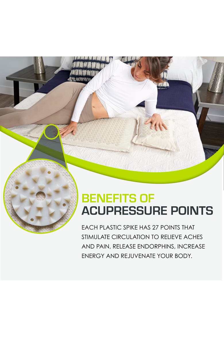 Ki Acupressure Mat and Pillow Set, Alternate, color, Sand Dunes