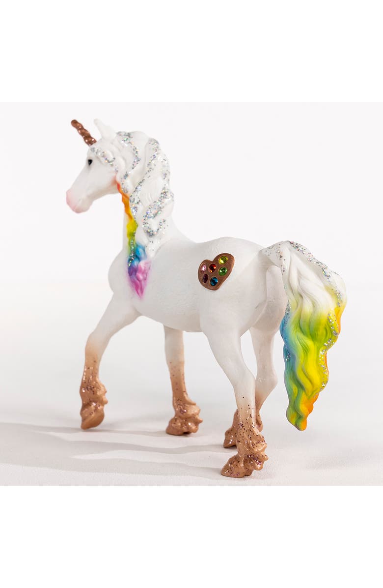 Schleich Bayala Rainbow Love Unicorn Mare, Collectible Figurine, Kids, Alternate, color, Multicolored