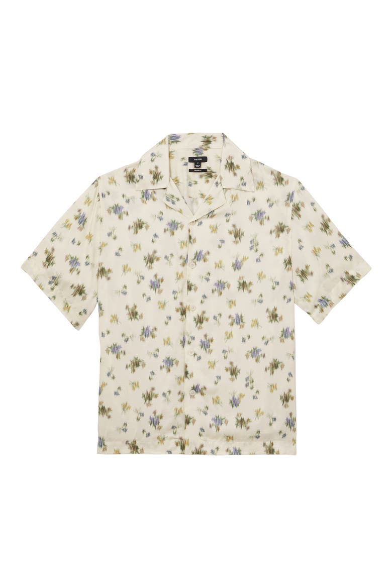 Fade Floral Camp Shirt, Alternate, color, OFF WHITE
