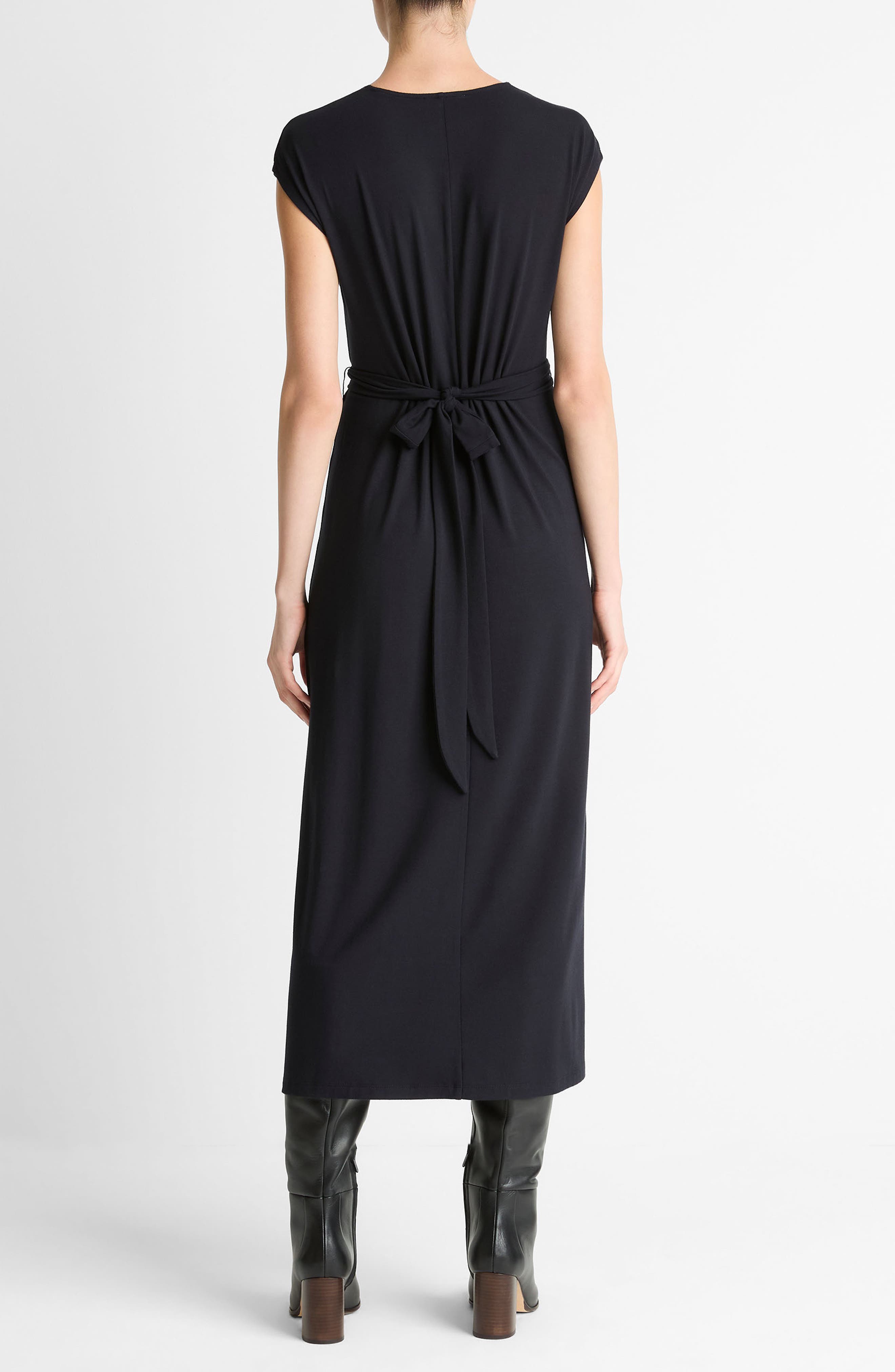 Faux Wrap A-Line Dress - image 2
