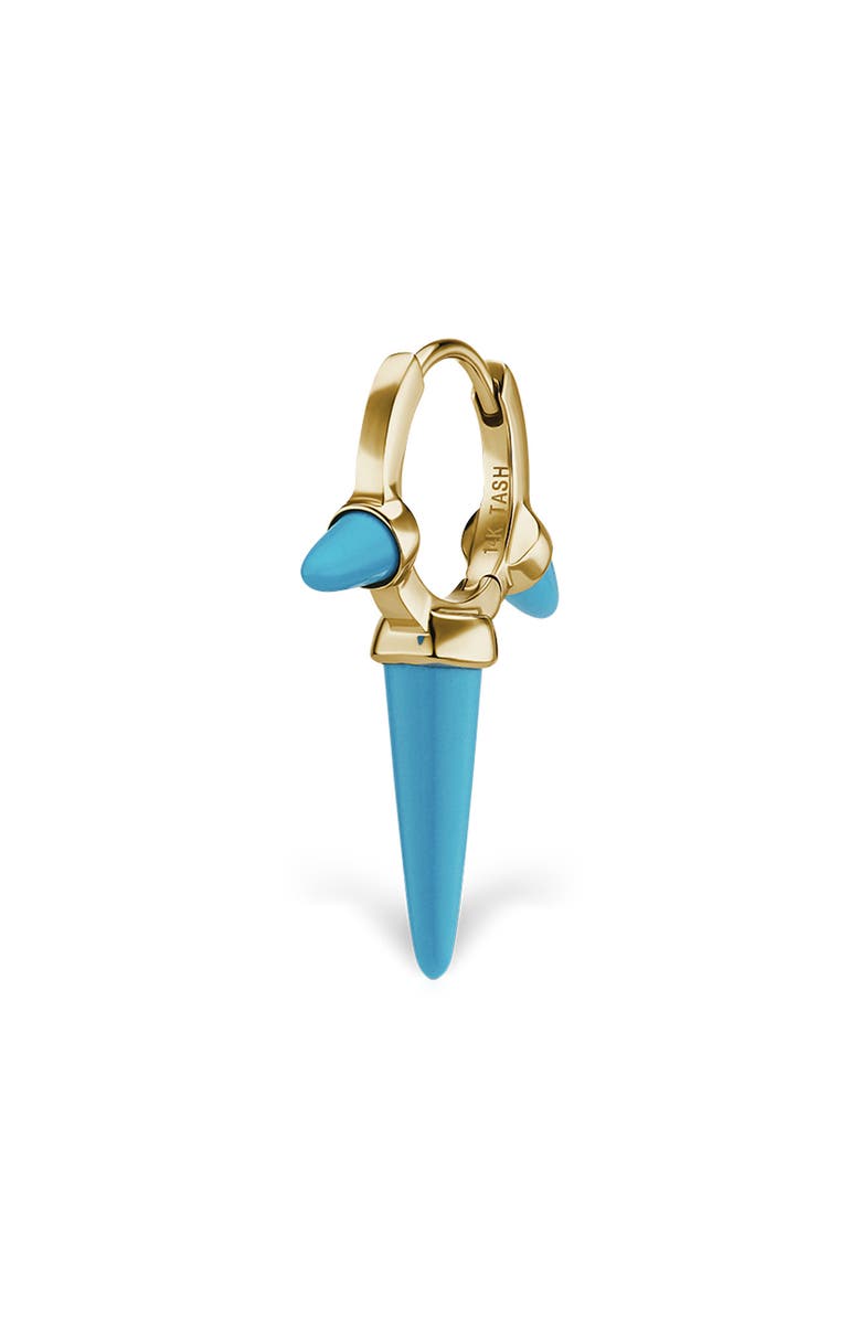 MARIA TASH Triple Long Turquoise Spike Clicker Earring, Main, color,