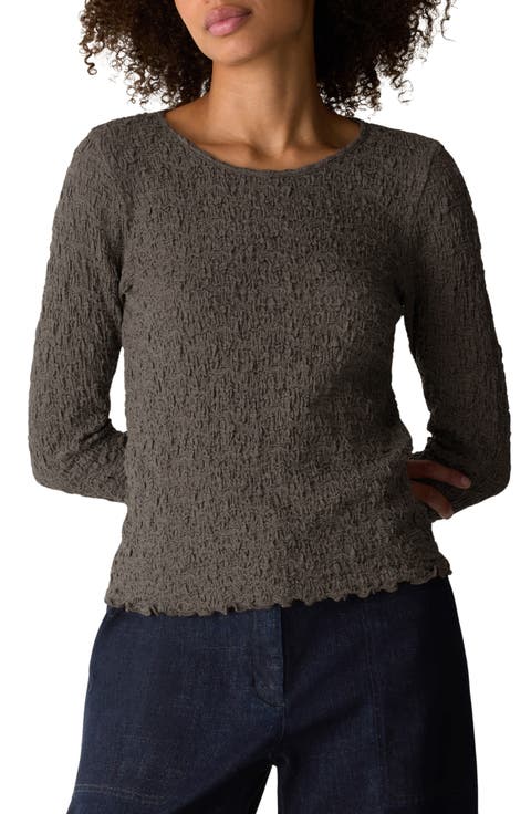 Crinkle Knit Top