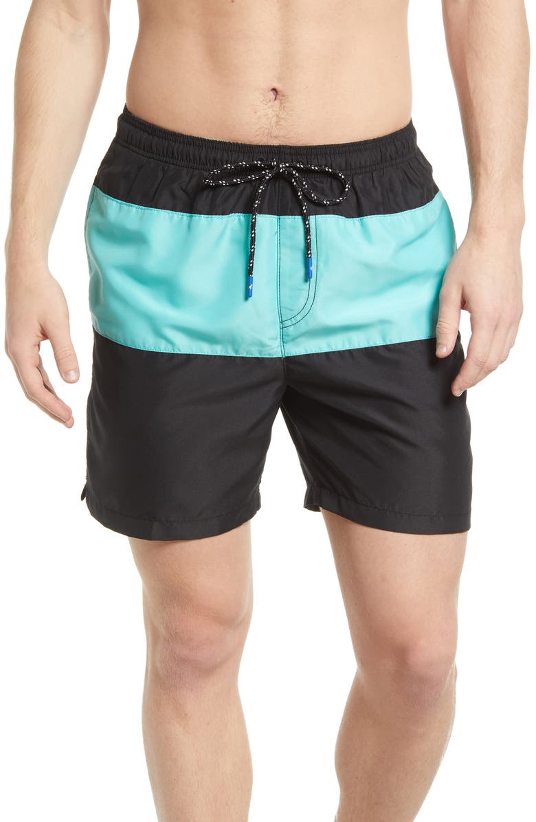 Tommy Bahama Naples Regatta Colorblock Swim Trunks, Main, color, 