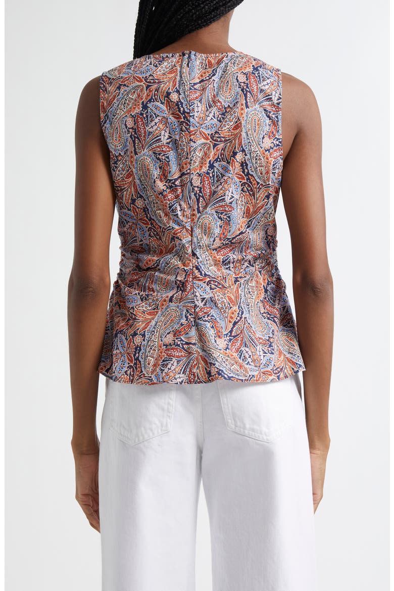 Aiden Paisley Print Center Ruched Top, Alternate, color, NAVY MULTI