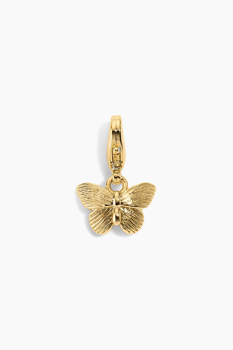 Butterfly Charm, Main, color, Gold