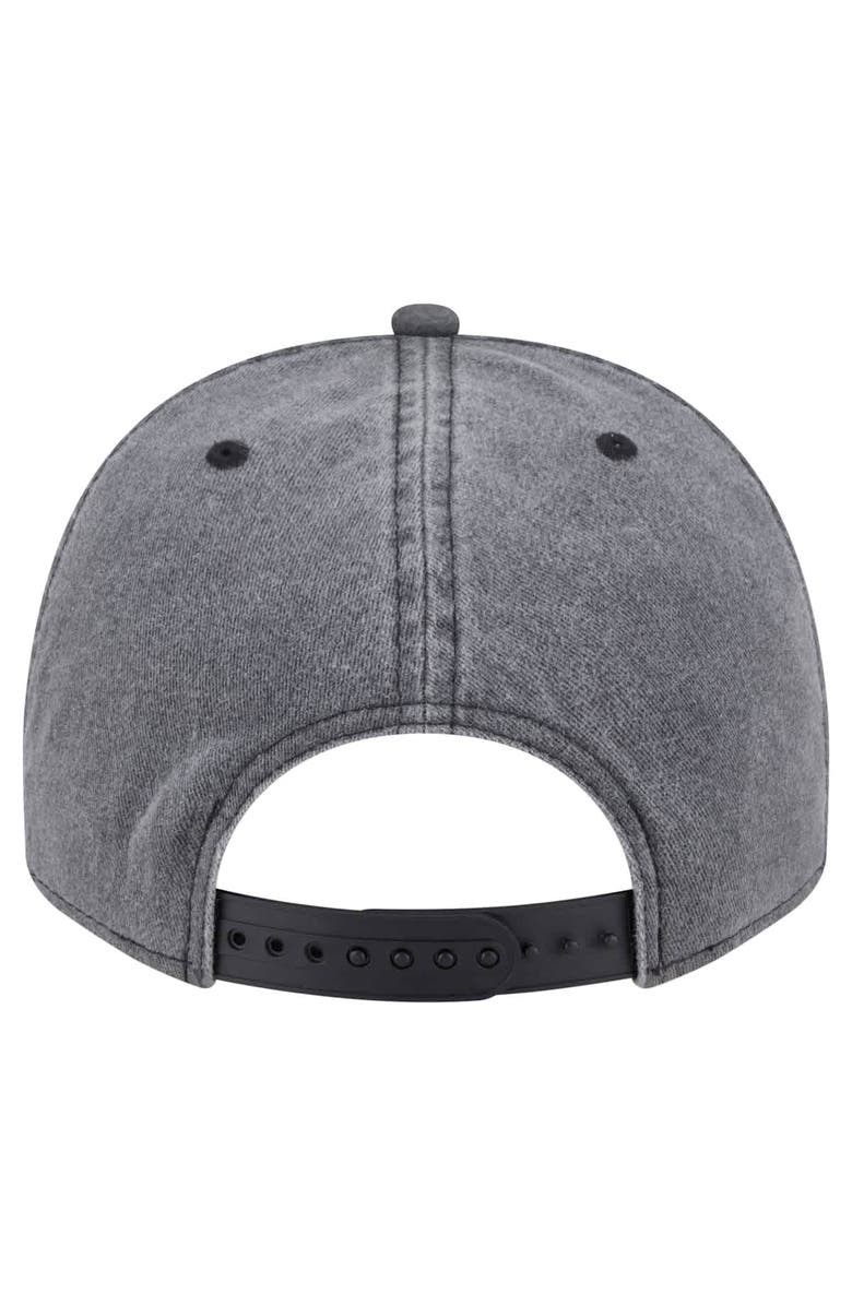 New Era Men's New Era  Charcoal Indiana Pacers Throwback Washed Pre-Curved 9FIFTY Snapback Hat, Alternate, color, 