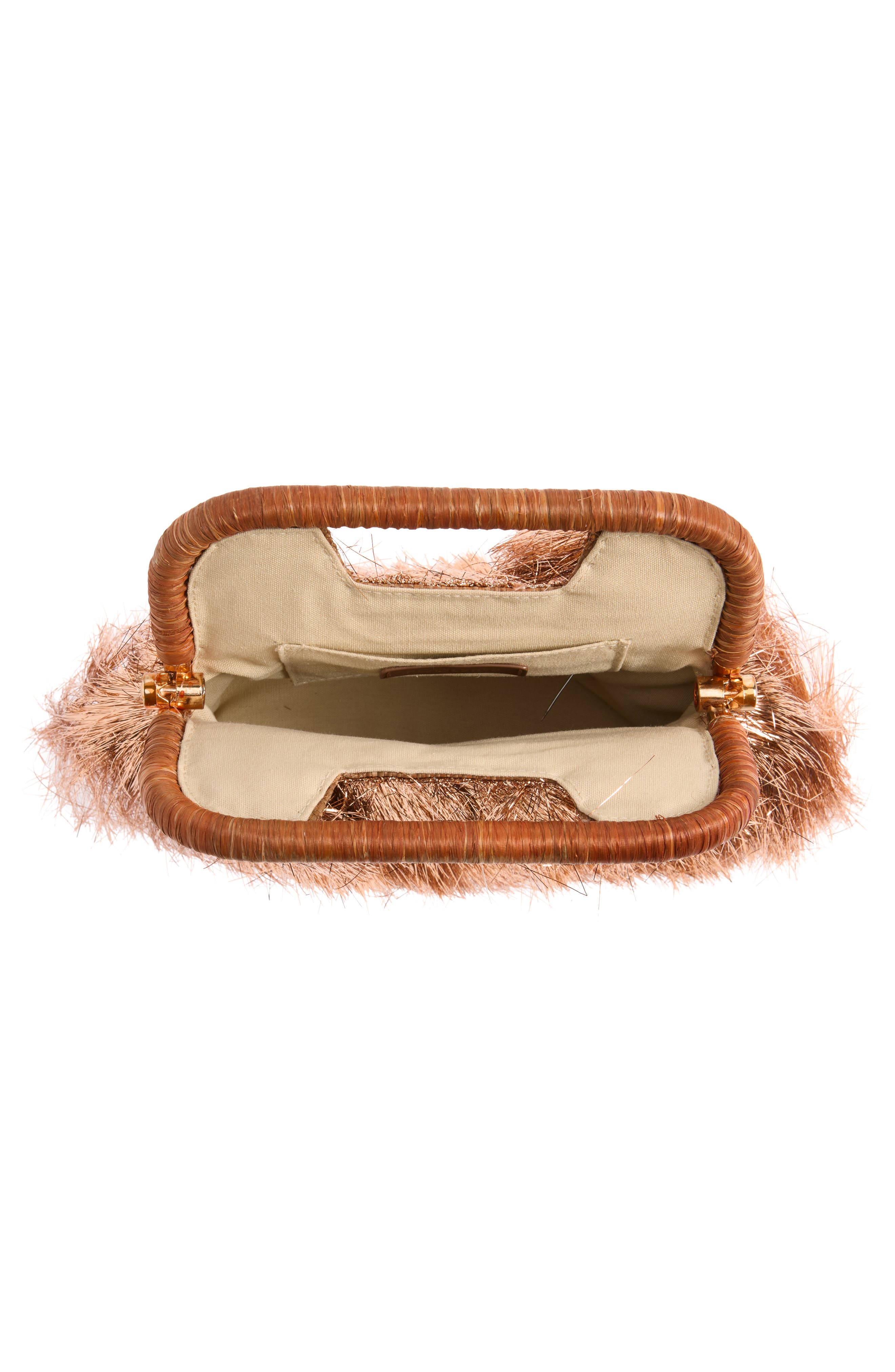 POOLSIDE The Flamands Fringe Clutch, Alternate, color, Disco Tinsel
