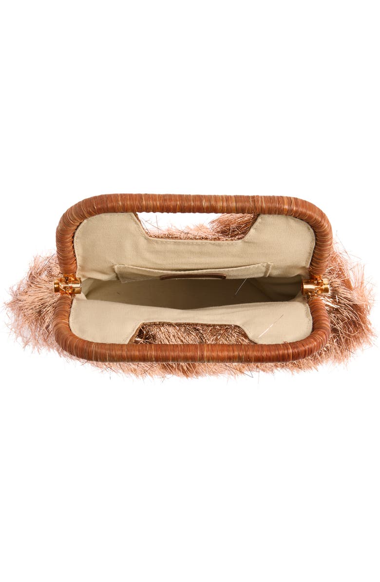 POOLSIDE The Flamands Fringe Clutch, Alternate, color, Disco Tinsel
