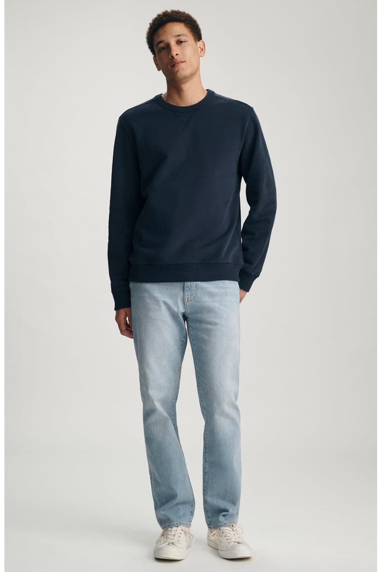 Crewneck Cotton Sweatshirt, Alternate, color, TOTAL ECLIPSE