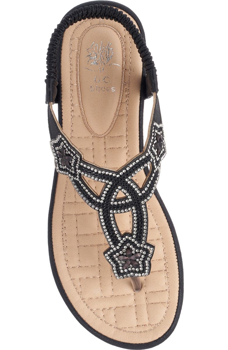 GOOD CHOICE NEW YORK Eva Rhinestone Embellished Thong Sandal, Alternate, color,