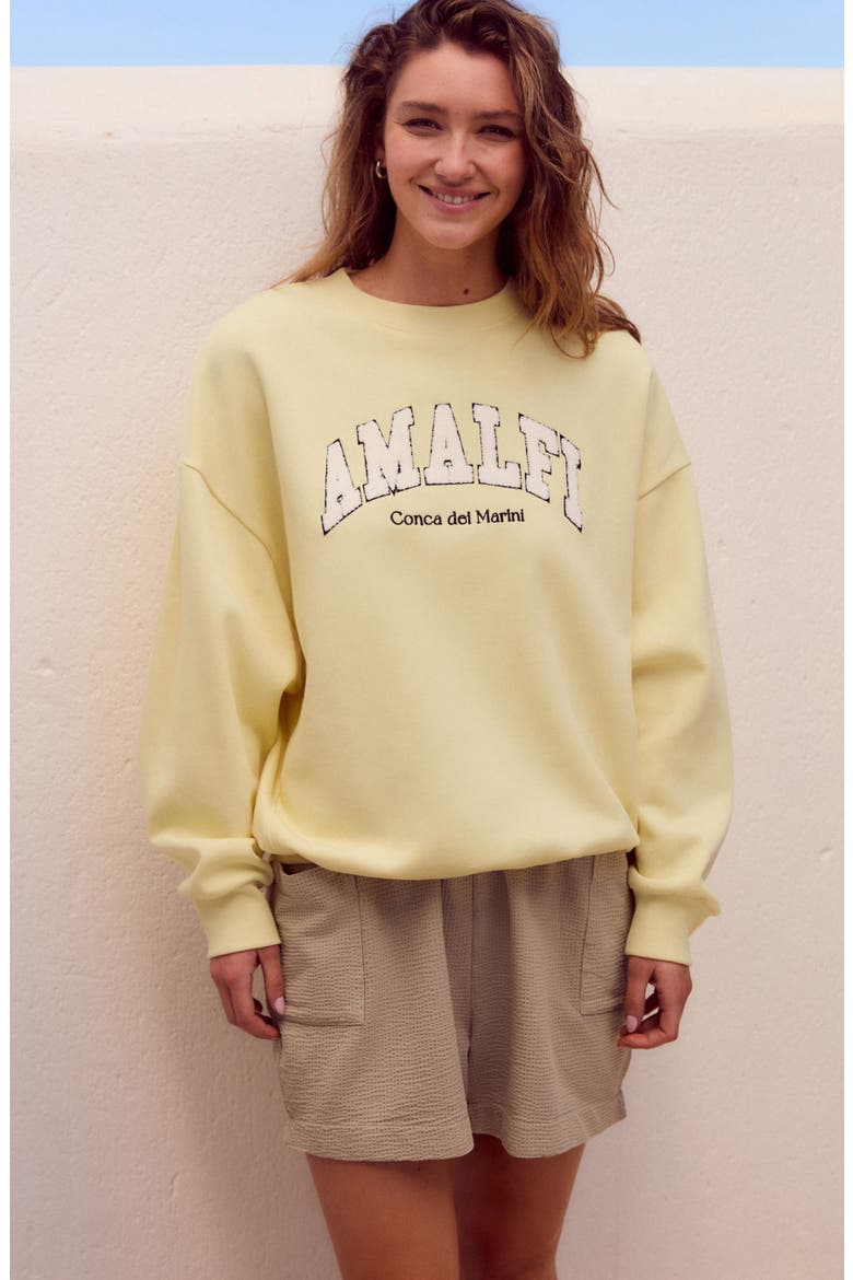 Bouclé Amalfi Graphic Sweatshirt, Alternate, color, NEUTRAL