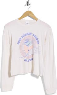 Re/Done Boxy Boyfriend Graphic Long Sleeve Tee