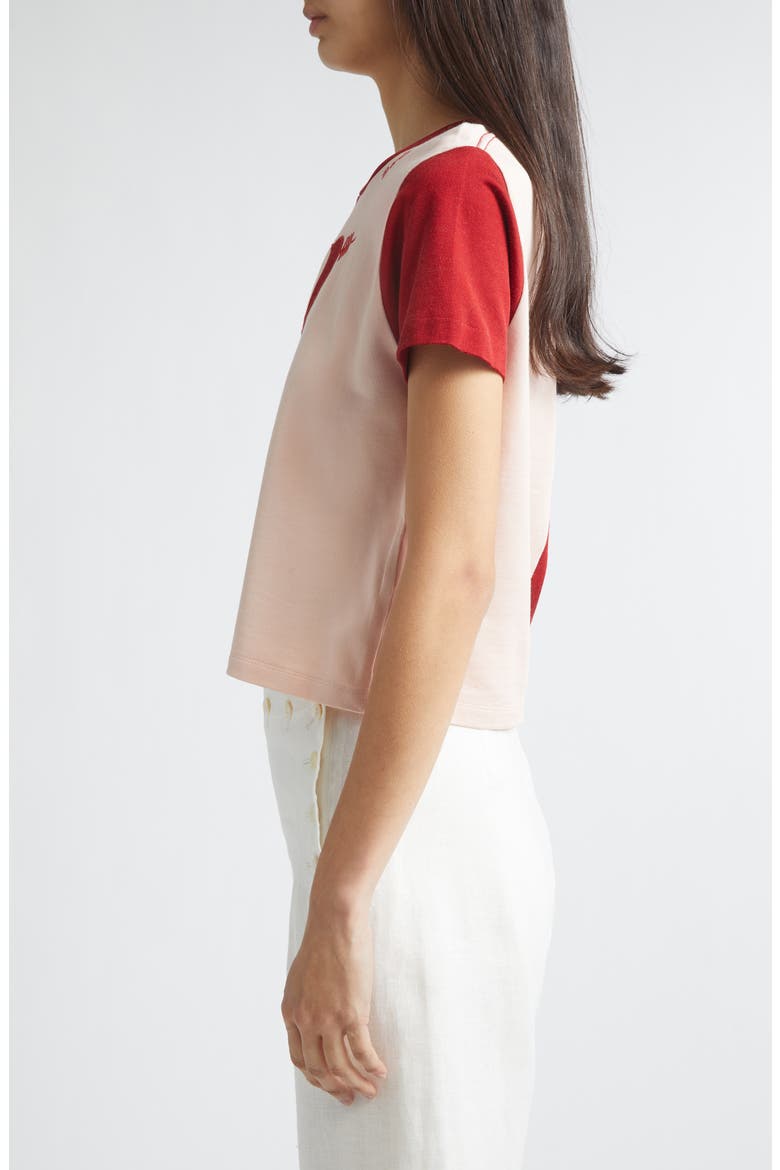 Wonderland Colorblock T-Shirt, Alternate, color, RED PINK