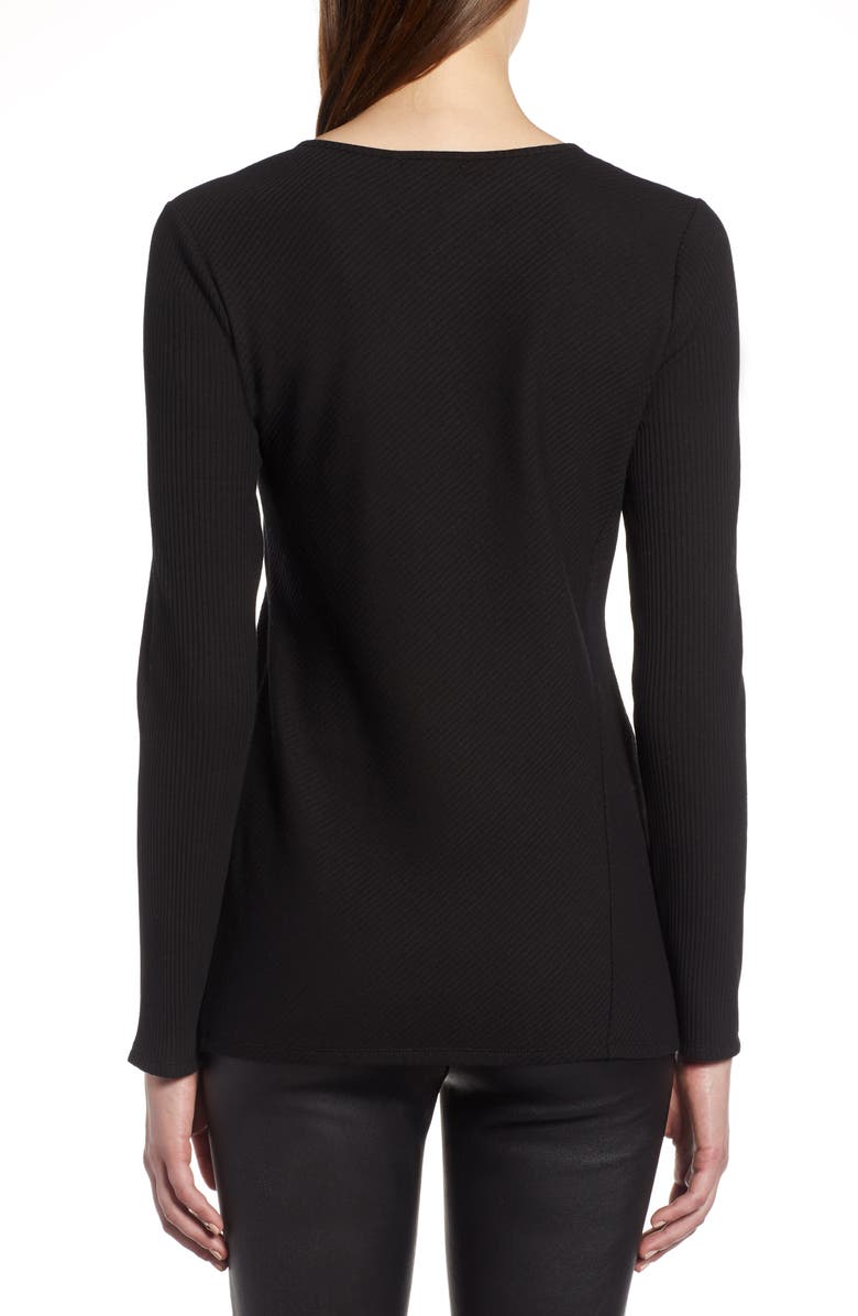 Halogen<sup>®</sup> Long Sleeve Knit Cotton Tee, Alternate, color, 