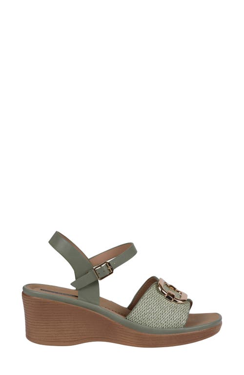 Gc Shoes Fia Buckle Wedge Sandal In Mint