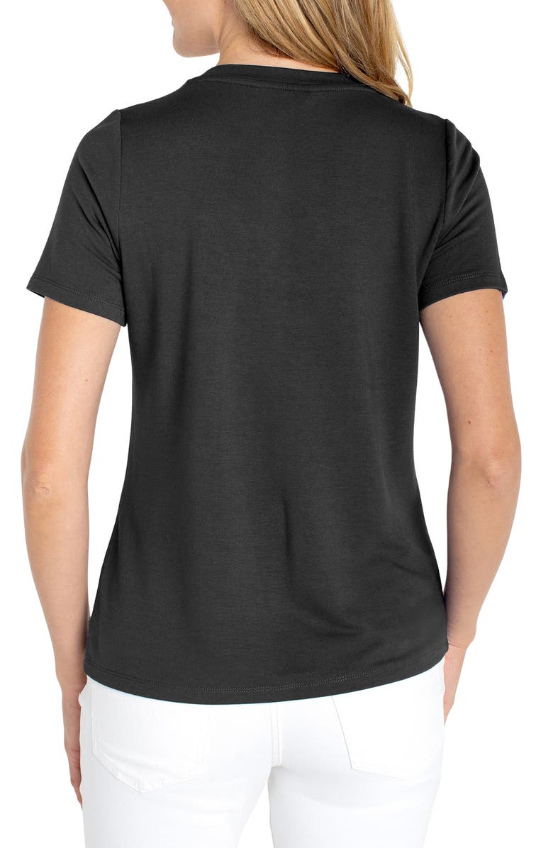 Liverpool Los Angeles Short Sleeve V-Neck T-Shirt, Alternate, color, Black