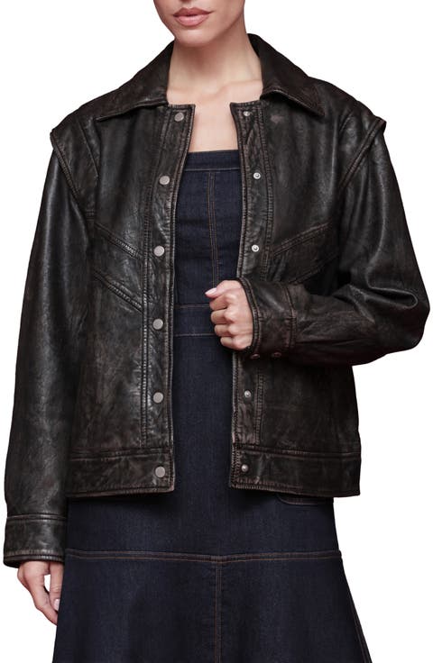 Leather Bomber Jacket
