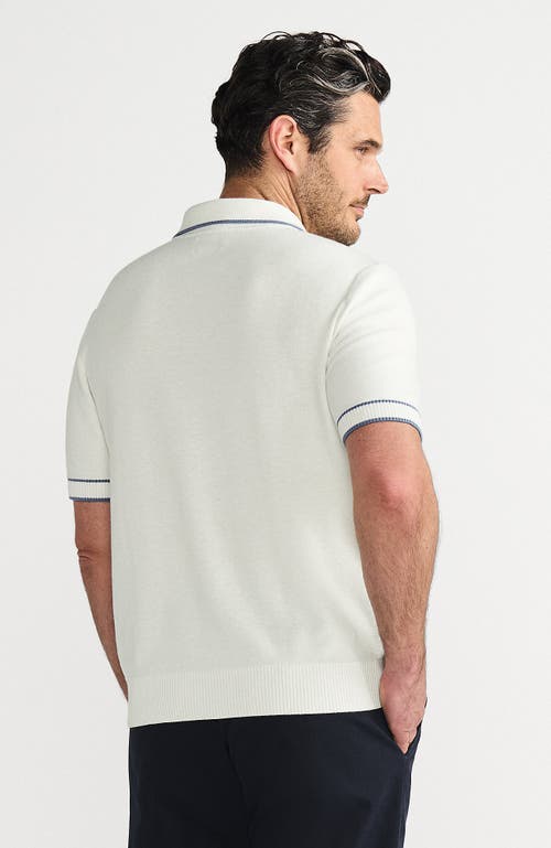 LANDS' END LANDS' END SHORT SLEEVE COOLING ZIP SWEATER POLO